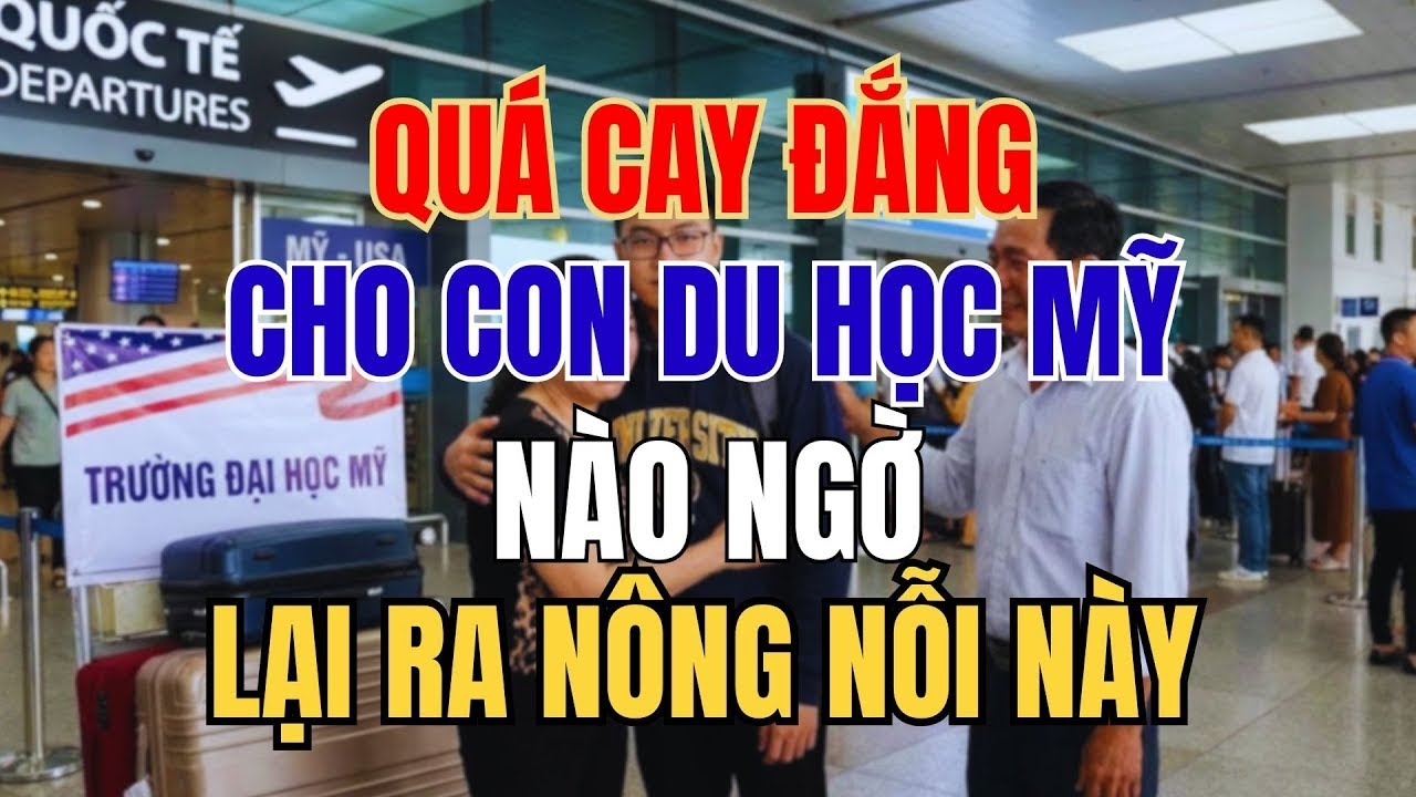 QUÁ CAY ĐẮNG! CHO CON DU HỌC MỸ NÀO NGỜ LẠI RA NÔNG NỖI NÀY