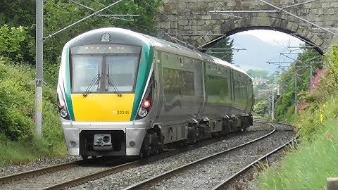 Irish Rail 8520 Dart + 22000 Class Intercity Trains - Killiney Station, Dublin