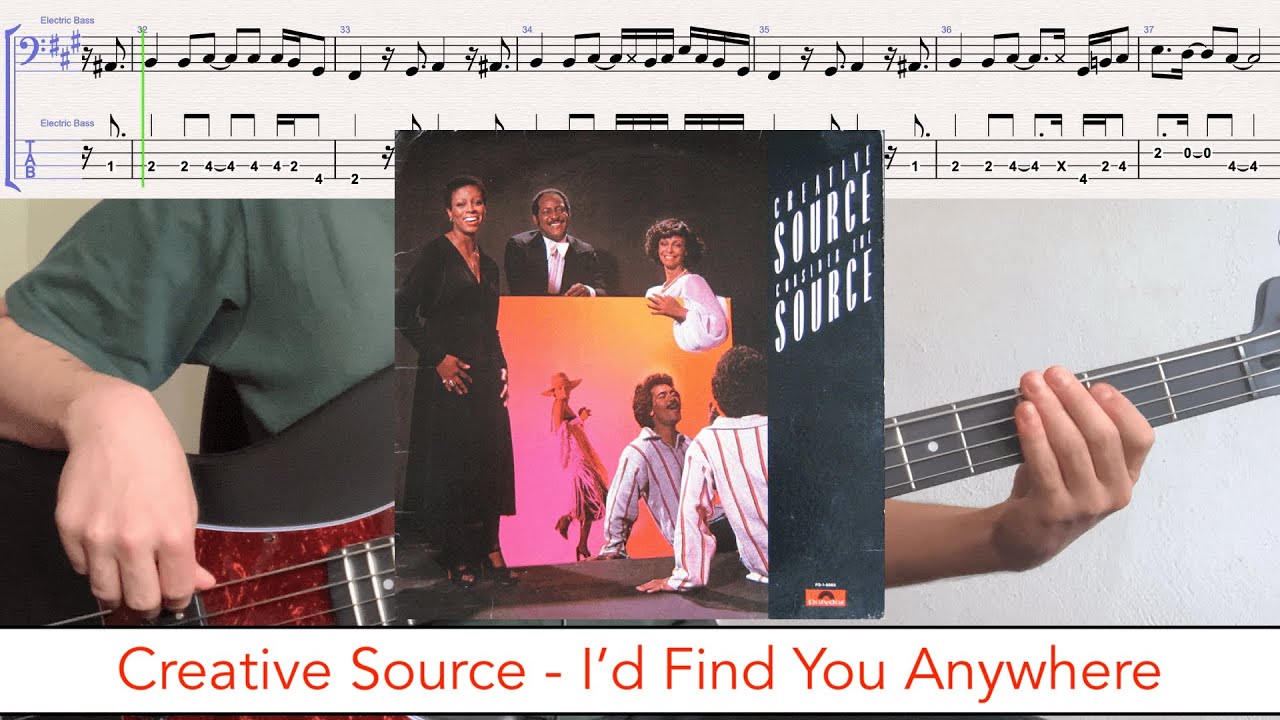 Creative Source - I'd Find You Anywhere // bass playalong w/tabs (1976 - soul/funk)