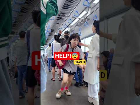 Rescue Her On The Metro QUINNEE HOANG Quinneehoang Humanity Kindness Heroine Goodwoman Rescue 