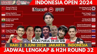 Jadwal Lengkap Hari Ke 2 Indonesia Open 2024 | 5 Juni 2024