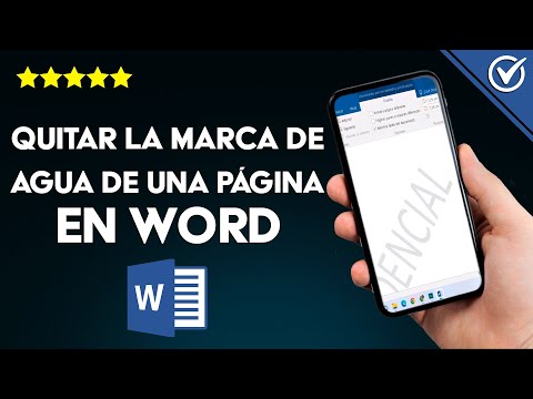 ¿Cómo quitar la marca de agua de una página en WORD? - Diseño de página