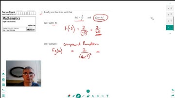 11  Functions Edexcel 2018 GCSE Maths Higher Tier Paper 2 Question 11