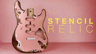 Using a Stencil to Relic a Guitar - Easiest Way