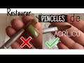 Como limpiar pincel 🖌 de acrílico