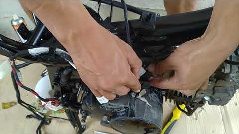 Motorcycle main electrical wiring installation