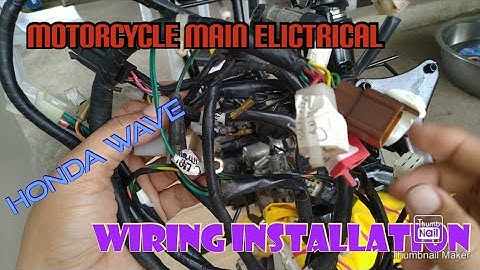 Motorcycle main electrical wiring installation