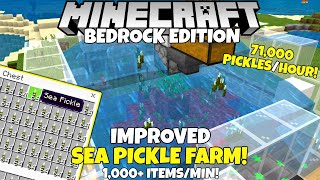 Minecraft Bedrock: Improved Sea Pickle Farm! 71,000 Items/Hour! MCPE Xbox PC Ps4