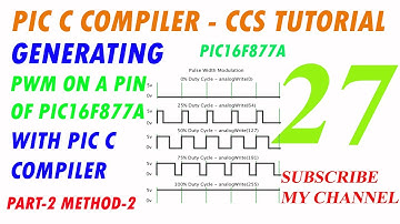 Part 2: Generate PWM (Pulse Width Modulation) on a PIN of PIC16F877A with PIC C Compiler