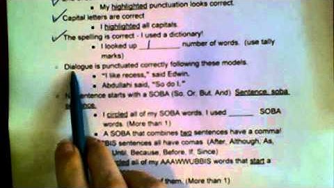 Using an Editing Checklist