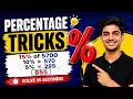 Percentage Shortcut Tricks for SSC CGL, CHSL, MTS &amp; Railway Exams | Fast Calculation Methods