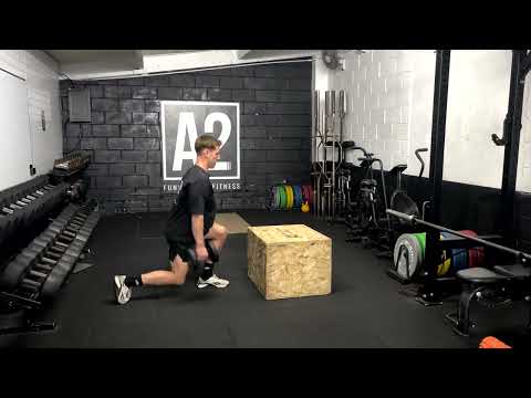 DB Reverse Lunge Box Step Up