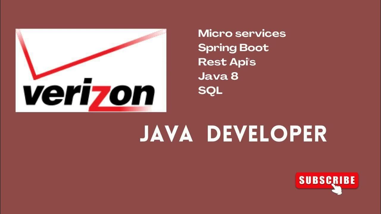 Verizon Java Developer Interview 2022. - YouTube