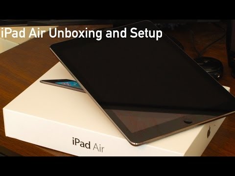 Apple iPad Air Grey Space 16gb WiFi Unboxing and Setup