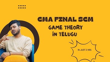 CMA FINAL SCM DM || GAME THEORY || IN TELUGU || DEVANSH INSTITUTE || CA DEVI PRASAD