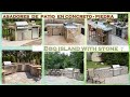 Asadores de patio ✔ BBQ Island with stone, concrete 🍗🍕