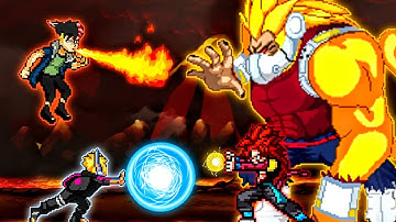 Kawashiki OP (New) & Borushiki OP VS VS Xeno Gogeta SSJ4 OP & Cumber OP (all form) in JumpForceMugen