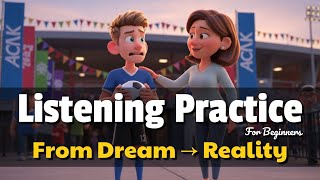 English Listening Practice A Football Story For Beginners A2-B1 Level