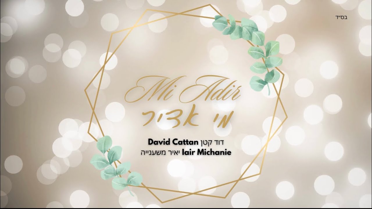 Iair michanie יאיר משענייה (Brasil) & David cattan דוד קטן (México) - Cover (You rase me up)