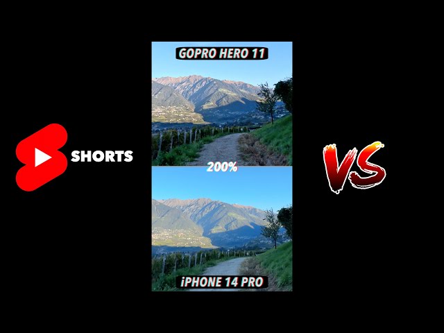 iPhone 14 Pro (Max) Action Mode vs GoPro Hero 11 Stabilization #shorts class=