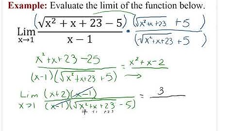 Evaluating Limits Algebraically Part 2