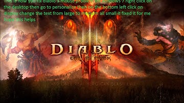Diablo 3 mouse problem fix not working