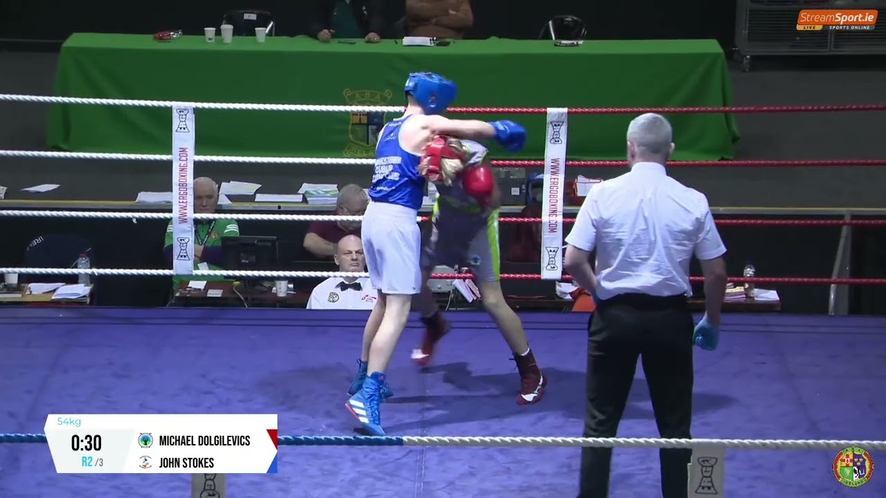 2024 National B2 Championship: 54kg Michael Dolgilevics (Sacre Coeur) V John Stokes (Monkstown D)