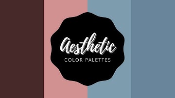 AESTHETIC COLOR PALETTES WITH IT