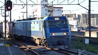 JR貨物　EH200-18貨物列車　Blue Thunder　尻手駅
