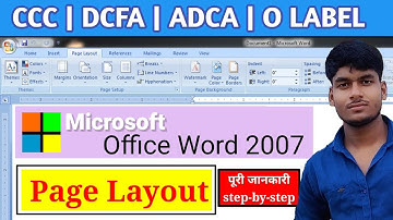 Microsoft office word 2007 page layout tab || MS word page layout tab || page layout tab