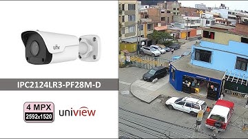 Uniview - Demo de cámara tubo exterior de 4mpx - IPC2124LR3-PF28M-D