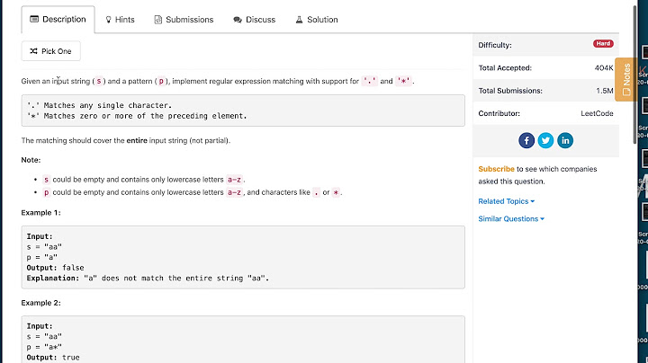 Leetcode 10. Regular Expression Matching (Java)