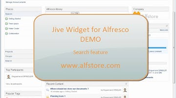 Jive Widget for Alfresco : search features
