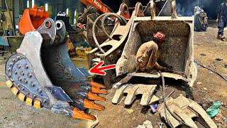 The Excavator Bucket is broken Due to hitting of heavy Stone || Check how it's repaired by Wow Interesting Skills 8,237 views 10 months ago 31 minutes