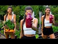 How I Make Fresh Juice from My Garden 🌱 What I'm Growing + Delicious, Nutritious, & Healthy Recipe 🍊