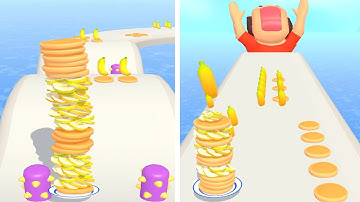 Pancake Run - All Levels 🍞🍌 Android, iOS (Levels 1-3) New Game, NEW UPDATE