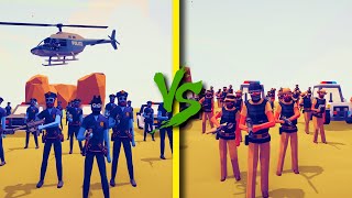 POLICE TEAM vs SHERIFF TEAM - Totally Accurate Battle Simulator TABS