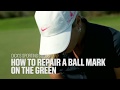 How to Repair a Ball Mark on the Green