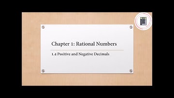Mathematics | Form 1 | Chapter 1 - 1.4 Positive and Negative Decimals