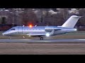 Bombardier Challenger 604 N18LS  Take-Off at Bern