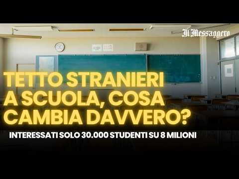 Video Tetto stranieri a scuola, chi riguarda (30.000 casi su 8 milioni di studenti) e dove sarà applicato