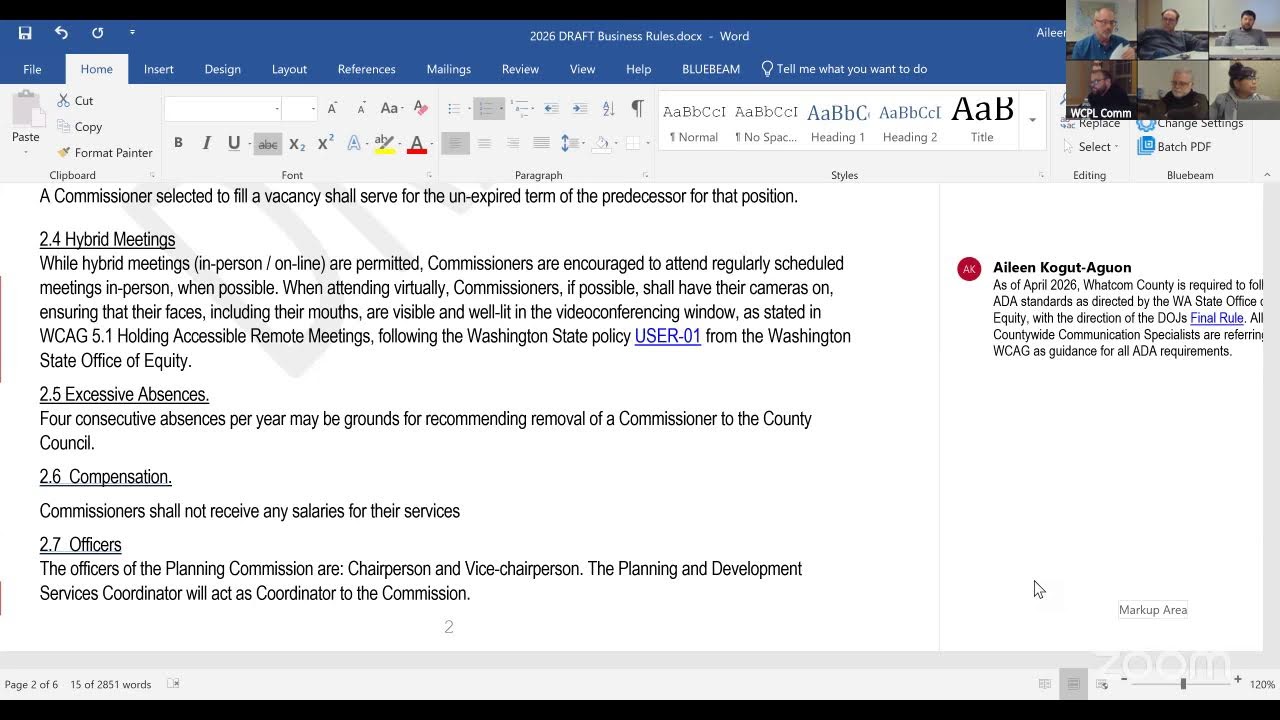 Whatcom County Planning Commission Meeting