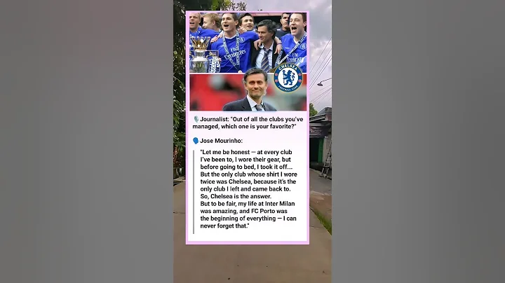 Mourinho: Why Chelsea Will Always Have a Special Place in My Heart #football #mourinho #chelsea