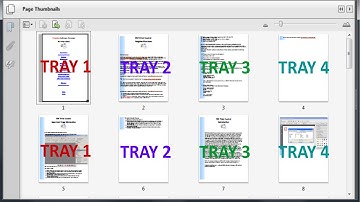 How to print a PDF file pages in sets to different trays
