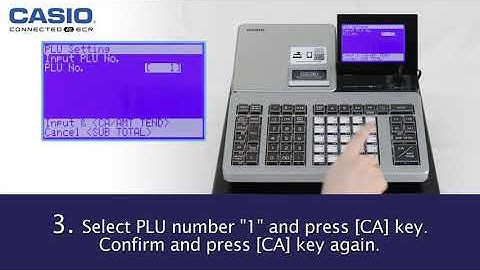 Casio POS Cash Register - PLU programming  - SRS500 SRS4000 SRC550 SRC4500