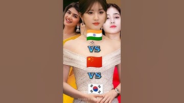 India vs China vs south korea 😍🥰❣️#shorts #bts #blackpink #beauty  #music