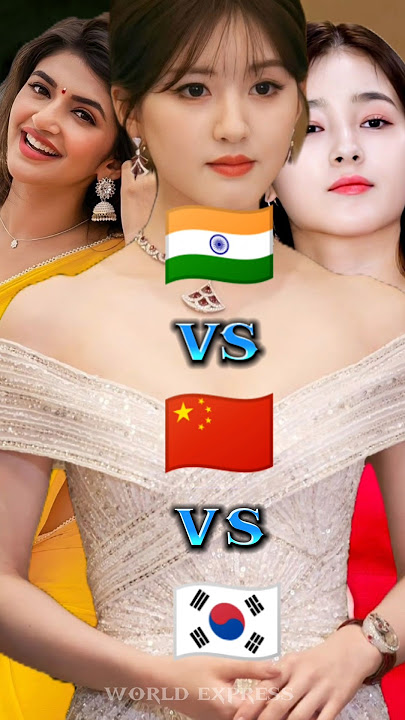 India vs China vs south korea 😍🥰❣️#shorts #bts #blackpink #beauty  #music