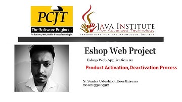 Eshop Web application 17 (Product Activation and Deactivation Process)