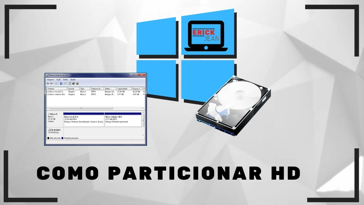 Particionando o HD sem precisar formatar o computador - YouTube
