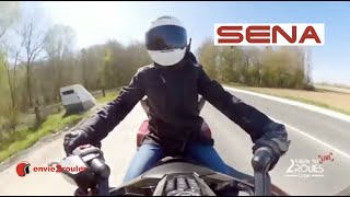 Casque moto connecté SENA avec micro, partenaire de envie2rouler